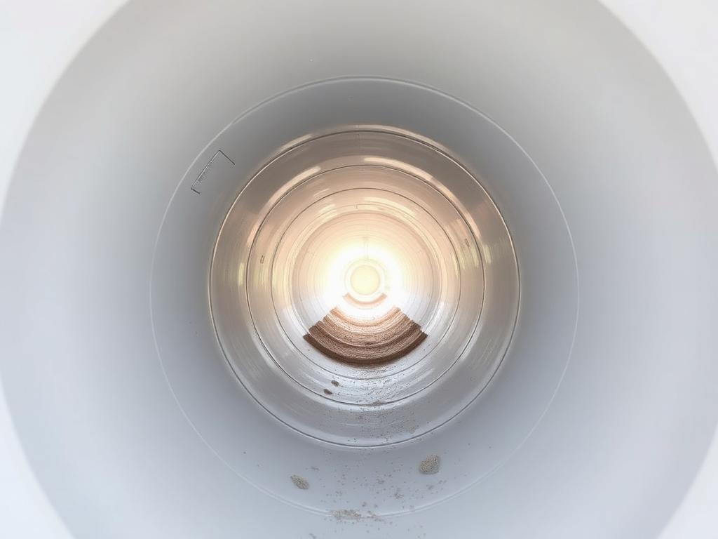 Sewer camera view of the same Cedar Park new construction sewer run after repair and flushing, showing clean PVC at consistent grade