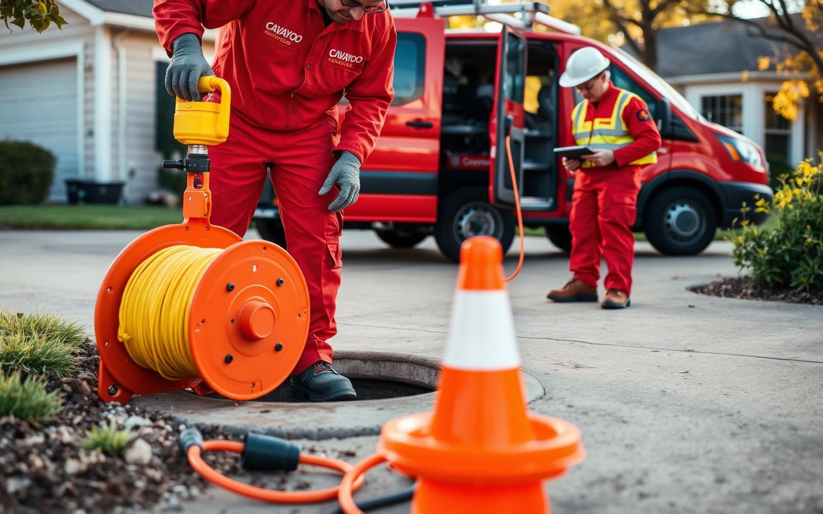 Cavayoo Services crew performing vac truck process on an Austin-area job site